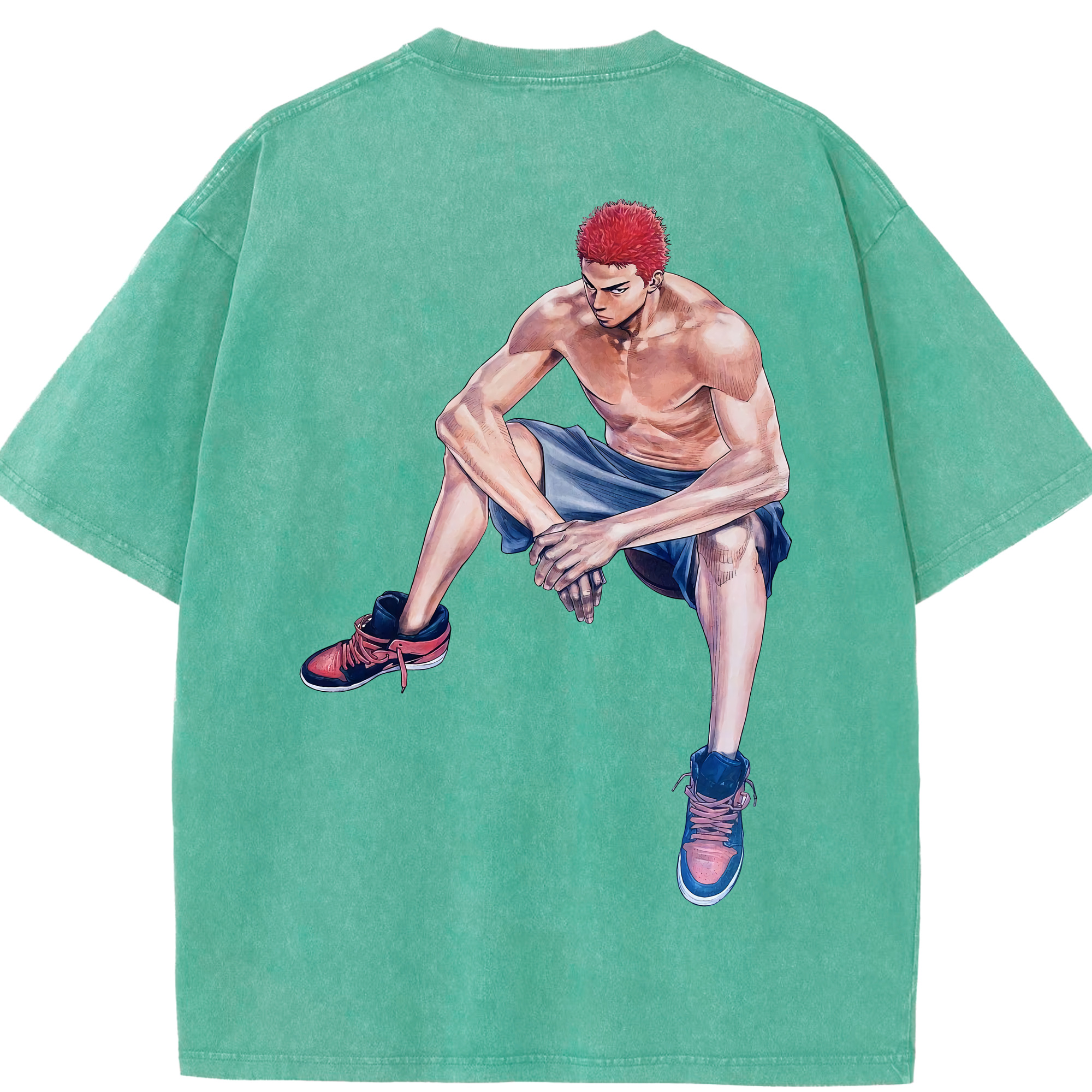 （画像用） SLAM DUNK／スラムダンク 綿100% ヴィンテージ風 半袖Tシャツ（背面プリント）